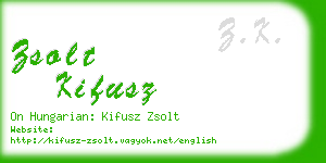 zsolt kifusz business card